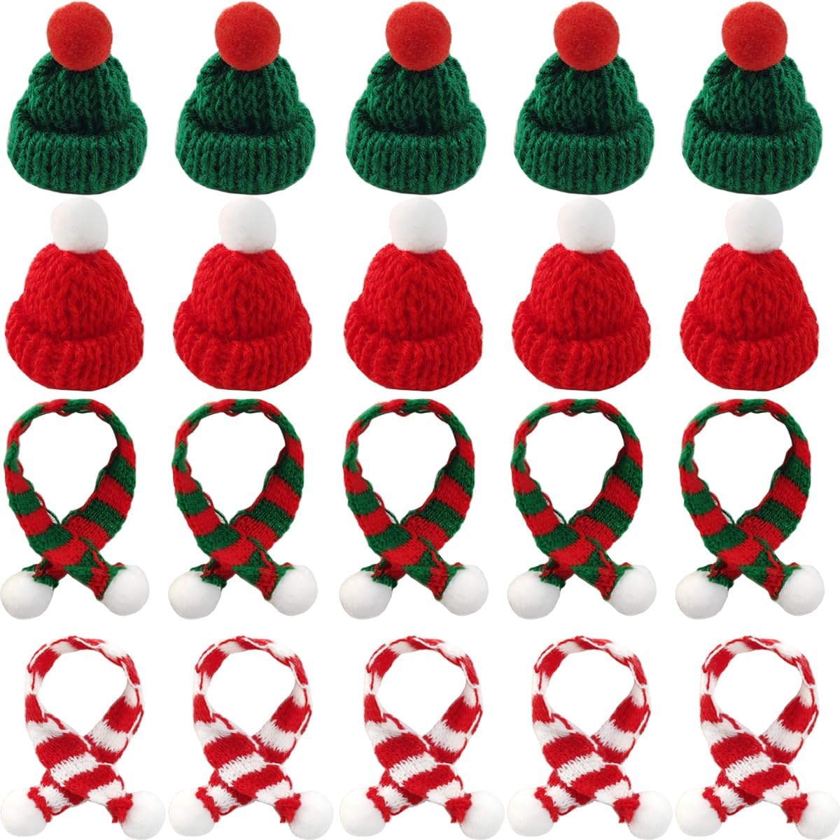 Art Craft Christmas Tree - 32 pièces Mini chapeau en tricot