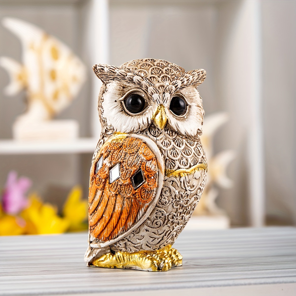 Tv Art And Craft - Nouvelle Statue d'Hibou Tendance en Résine,