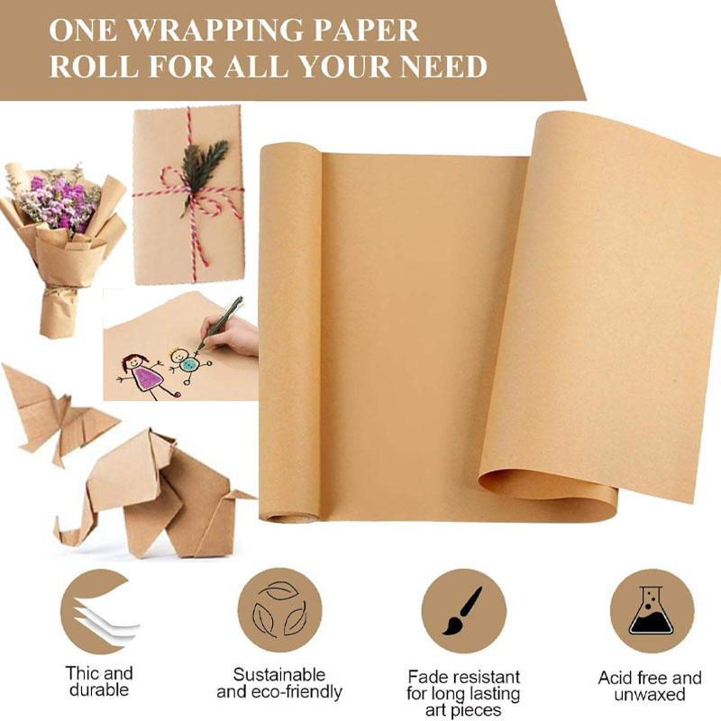 Art Craft Recycled Materials - Papier kraft brun de 10 m,