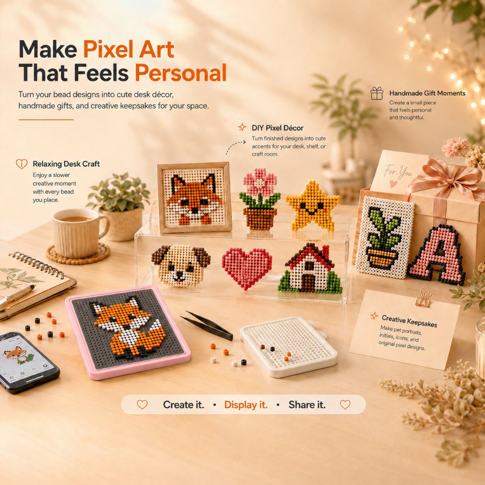 Art Craft Kit - Tableau lumineux LED intelligent à perles,