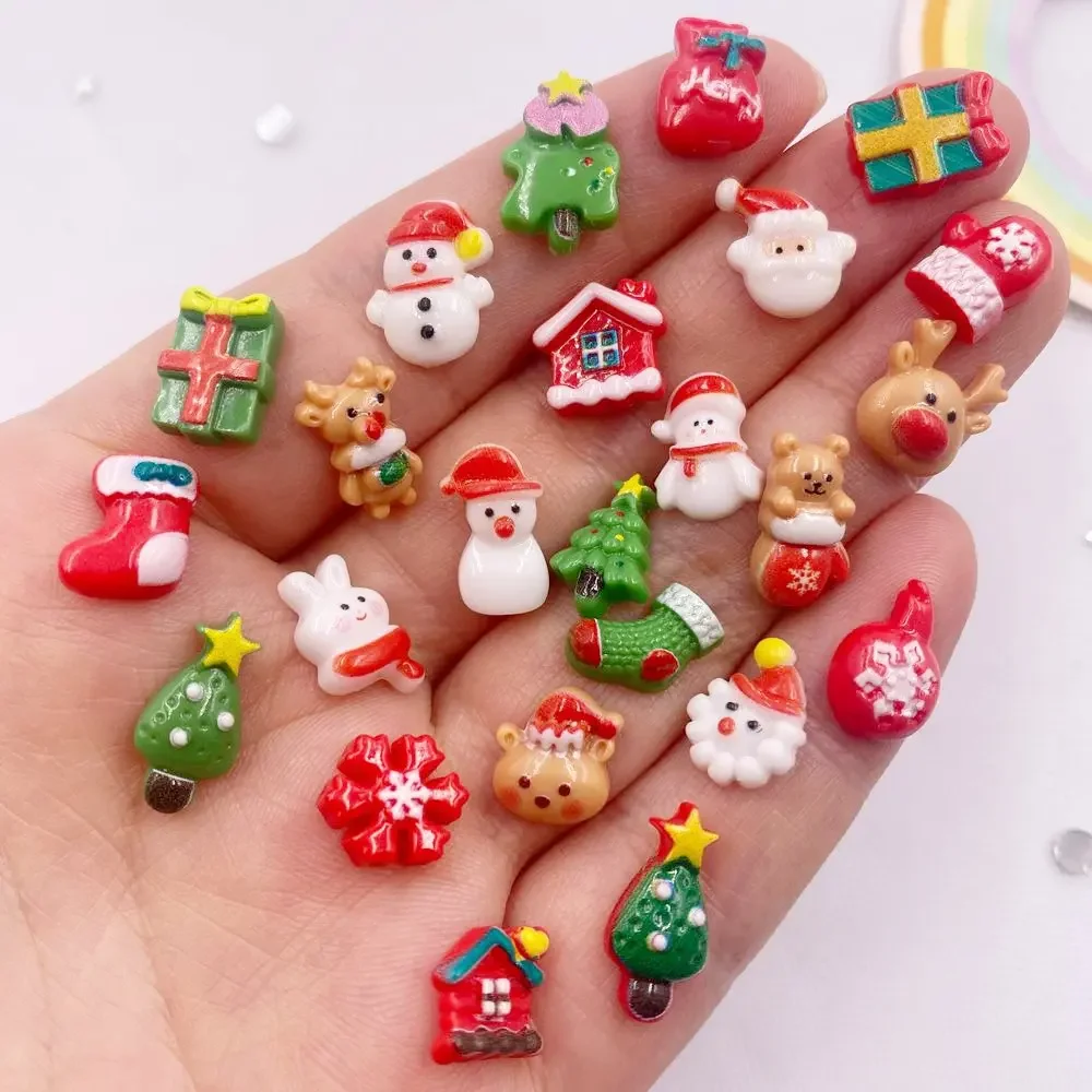 Art Craft Christmas Tree - 50pcs résine Mini coloré bonhomme de