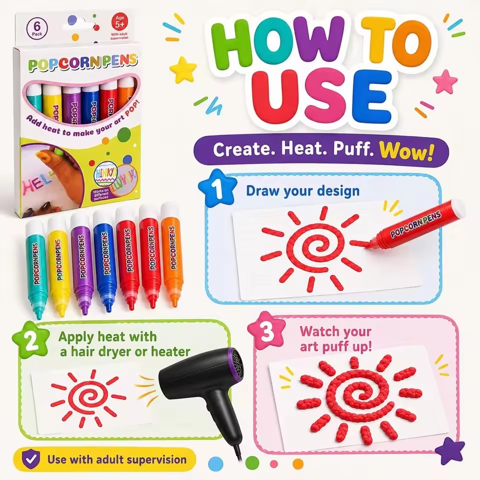 Ensemble de stylos à effet pop - Art Craft Easy avis et prix