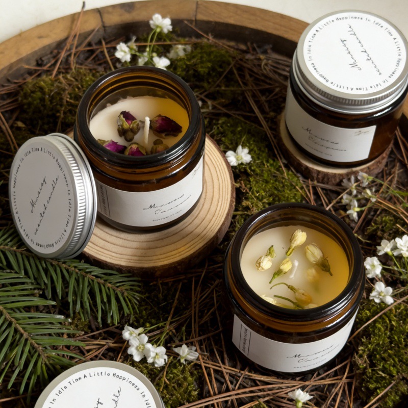 Bougie parfumée aux fleurs séc - Soy Candle Fragrance Oil avis et prix