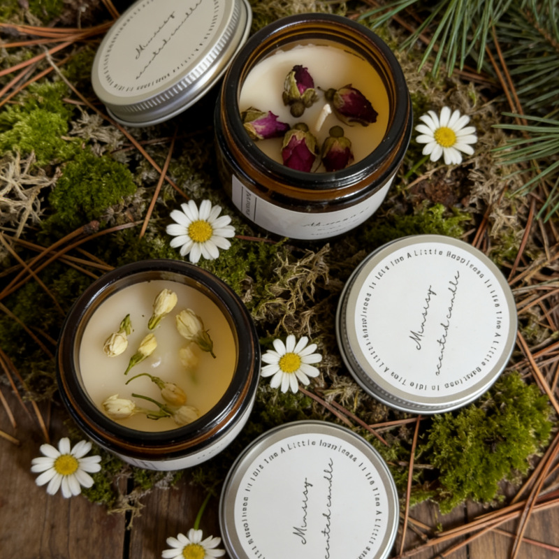 Bougie parfumée aux fleurs séc - Soy Candle Fragrance Oil avis et prix