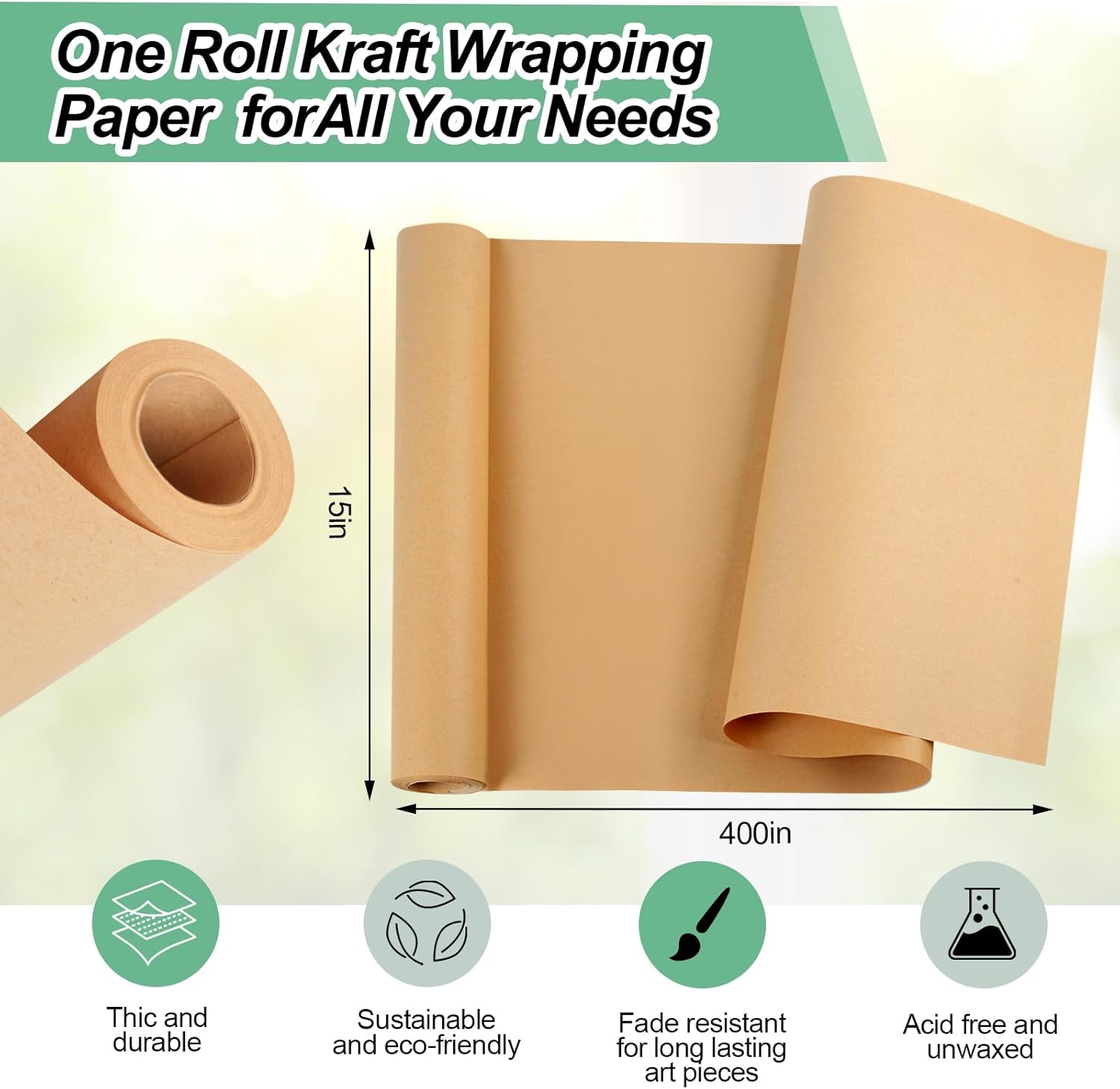 Papier kraft brun de 10 m, idé - Art Craft Recycled Materials avis et prix