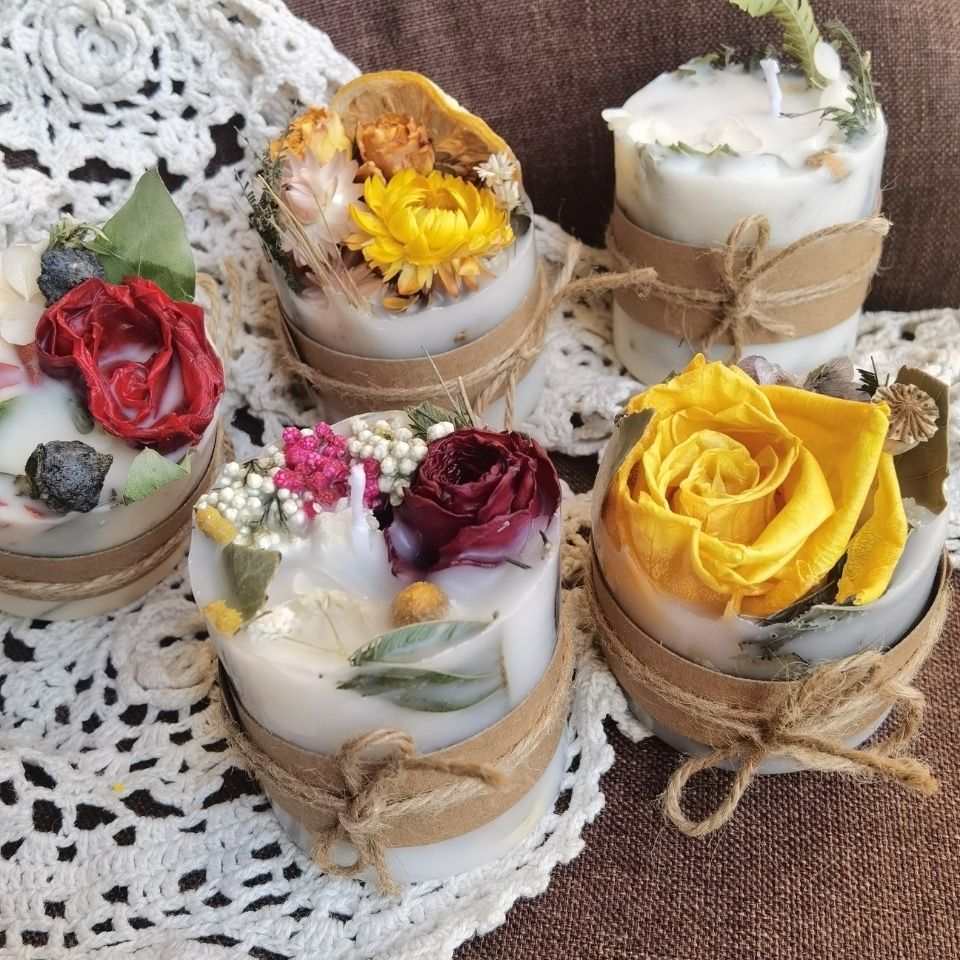 Bougie d'Aromathérapie à Fleur - Soy Candle Fragrance Oil avis et prix